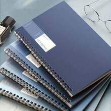 8pcs A5 Spiral Notebook - Durable Soft Cover, Double Wire Binding|   Space-Themed Minimalist Design|   Suitable For Students, Office And Professionals Use - Diary Book, Account Book, Organizer Notebook|   Sturdy Cover, Long-Lasting And Durable Spiral Loose-Leaf Journal - A5橫線本 - 查看 4