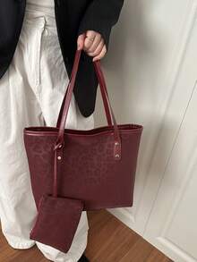 BAILEE 套装包，时尚休闲度假风，轻便易携，金色五金配件饰以铆钉，双提手设计，小巧可单独携带，可用作化妆包或零钱包，拉链封口，多隔层设计，大容量，防水耐磨。 - 彩色 - 查看 5