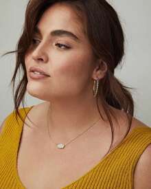 1 Modern White Necklace - Oval Design For Collarbone - White - View 3