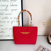 时尚小巧可爱包包 女士单肩包 手提包 刺绣帆布托特包 便携实用通勤女迷你手机包