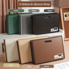 Expandable A4 File Folder 13 Layers Large Capacity Students Test Paper Storage Bag Portable File Bag Document Organizer For School Office