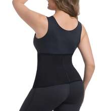 1 pièce Gaine amincissante pour femmes grandes tailles, body de fitness, danse, yoga, course. Gaine de taille amincissante minimaliste et pour un port quotidien - Noir - Voir 5