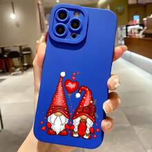 2026 nueva funda de teléfono mate, diseño de pareja de gnomos de amor para  14 Pro Max,  13,  12,  Galaxy S23, S22, S21, protector de teléfono, regalo romántico y lindo para parejas, presente del Día de San Valentín - Negro - Ver 4
