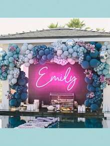 1pc Customizable Acrylic Neon Light Sign - USB Powered, Dimmable LED Lights, Suitable For Party, Birthday, Bedroom, Christmas, Thanksgiving, New Year, Valentine's Day And Other Occasions, Customizable LED Name Plate - Multicolor - View 6