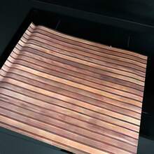 1 pieza Alfombrilla de drenaje con patrón de grano de madera, Almohadilla protectora para lavadora y secadora, Diatomita, Cubierta antipolvo para lavadora, Accesorio de cocina, Antideslizante, Adecuado para lavandería, baño, decoración del hogar y decoración de habitaciones - Marrón - Ver 6