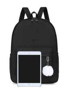 Customized Exclusive Backpack With Heart-Shaped Balloon Print, Back To School Season Gift, Clear And Simple, Printed With Personalized Name Or Holiday Wishes. This Brand New Back To School Backpack Features A Nylon Zipper Design, Making It Versatile And Casual. You Can Print Your Name, Letters, Lucky Numbers, Etc.