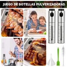 ¡RecomendadoPulverizador de Aceite 2 Piezas, Atomizador Aceite con Embudo, Brocha y Cepillo, Spray para Aceiteras de Cocina Acero Inoxidable con Ventana Visual, Ideal para Cocineros y Amantes de la Salud¡Top de Temporada - 1 - Ver 3
