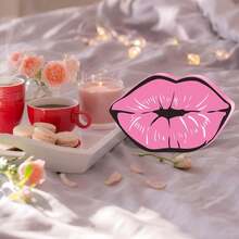 1 pieza/2 piezas Decoración de labios grandes de madera en rojo brillante/rosa suave - Diseño encantador y romántico, tamaño aproximado de 16 x 9 x 1,2 cm, decoración artesanal para el hogar, ideal para la decoración de la mesa/bandeja del Día de San Valentín, decoración para propuestas/fiestas de amor y regalo de aniversario romántico - Multicolor - Ver 12