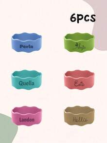 LICVIC 1pc Personalized Bottle Labels, Reusable Silicone Non-Slip Name Bands, Name Bands For Children's Bottles, Drinking Cups For Nursery Classrooms, Homes, Valentine Day, Valentine Day Decor Adhesive Stylish, Adorable, Colorful Custom, Personalized, Unique Ideal Gifts For Her Friends, Son, Daughter, School Students, Workers, Kids School, Home, Office Birthday Graduation, Multi-Functional, For Anniversaries, For Valentine's Day, For Mother's Day, For Father's Day, For Graduation, For Weddings, For Housewarming,Warm Ambience,Fall Decor,Elegant Living,Artful Living - Style 1 - View 15