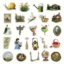 50-Pack YWWBLD Vintage Countryside Stickers, American Style, Creative Simple Design, For Scrapbooking, Phone Cases, Laptops, Tablets, Skateboards, Guitars, Party Favors, Luggage, Gift Boxes, Water Bottles, Helmets Decor - 50 cái/bộ - Xem 7