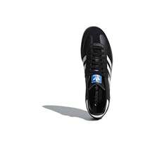 Adidas 阿迪达斯 Originals SAMBA OG，柔软鞋面，舒适贴合，低帮，男女通用运动鞋 - 黑與白 - 查看 4