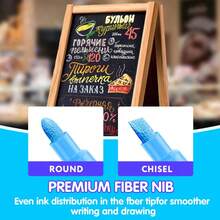 8 قطع/12 قطعة من أقلام الطباشير السائلة الملونة، قابلة للغسيل والمسح الرطب، مناسبة للسبورة السوداء والبيضاء، نوافذ الزجاج المضيئة، رسم على نوافذ السيارة، قلم تحديد فلورسنت