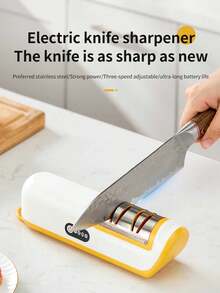 Household Knife Sharpener, Quick Knife Sharpening Tool, Kitchen Knife Sharpening Stone, Blade Sharpener - Multicolor - View 3