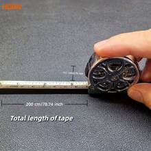 1pc Mini Keychain Tape Measure, 2m Steel Retractable Ruler, Precise Small Steel Ruler With Metric & Imperial Dual Scale, Multi-Functional Steel Tape Measure, Gift Ruler - Multicolor - View 8