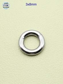 1 sztuka lekkich, kwalifikowanych ASTM F136 tytanowych kółek do nosa z zawiasami, do przegrody nosowej, chrząstki, helisy, Daith, Tragusa, Rook Conch, wargi, płatka ucha, kolczyk do przegrody nosowej dla kobiet i mężczyzn, biżuteria do ciała, duży rozmiar 10G, 8G, 6G, 8-19 mm