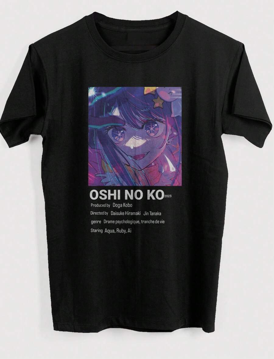 Hoshino Ai - Oshi No Ko Anime Shirt Uni T-Shirt Sweahirt Hoodie Shirt Man Woman Vintage Shirt Fan Gift Shirt S911 - màu đen - Xem 1