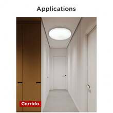 CANMEIJIA Đèn trần LED cảm biến chuyển động, phù hợp cho hành lang, phòng khách, phòng ngủ, phòng làm việc, tủ quần áo, nhà bếp, nhà kho, văn phòng, studio, cửa hàng. Chọn kích thước phù hợp dựa trên nhu cầu sử dụng của bạn. Hoạt động với nguồn điện xoay chiều 85V-265V. - Đèn trần cảm biến chuyển động LED - Xem 4