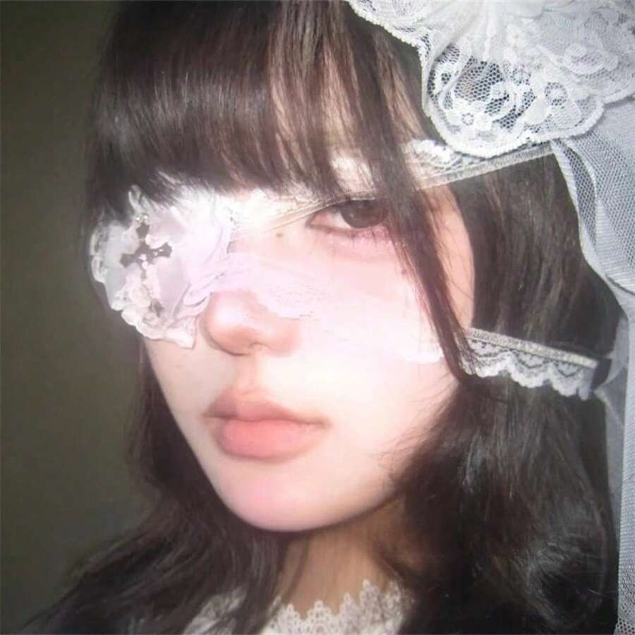 Sweetheart Love Lace Blindfold Sweet And Cool Accessories - White - View 1