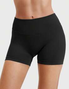 YEOREO Pink Shorts Women Workout Gym Impact Shorts Elieen Hidden Scrunch Butt Lifting Mid Low Waist 3.6\"/4.5\"/6\" Seamless Shorts  Gym Shorts Workout Shorts Black Shorts Workout Shorts Biker Shorts Summer Shorts - 黑色 - 查看 2