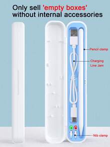 (Solo caja vacía, sin accesorios) Estuche soporte para Apple Pencil de 1ra/2da generación compatible con tableta iPad de Apple, caja de almacenamiento para adaptador de punta de accesorio