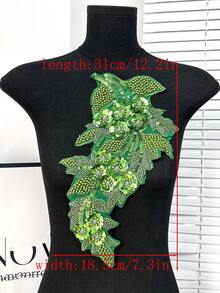 20 piezas/paquete, colores surtidos, nuevos parches de aplicación de cristal de strass bordados en 3D, adecuados para decoración de ropa, reparación, accesorios de vestidos de novia DIY, manualidades de bordado y costura - Multicolor - Ver 15