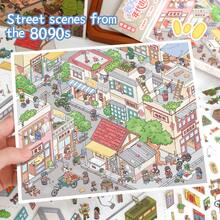 Naklejki 3D z miniaturowymi scenami, naklejki 3D stereoskopowe z mikrokrajobrazami małych domków, naklejki DIY do samodzielnego wykonania dla dorosłych, naklejki na zabawki, scrapbooking, odpowiednie do dekoracji słupków, naklejki DIY, na Boże Narodzenie, prezenty dla przyjaciół, artykuły do scrapbookingu, zabawne naklejki, naklejki na laptopa, naklejki na telefon Kindle - Wielokolorowe - Zobacz 7