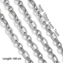 1米39.37英寸不锈钢高品质骨镀金字母O链卷链，适用于DIY珠宝制作材料 - 鏈條 - 查看 9