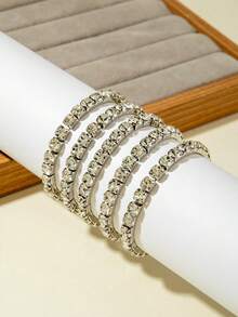 imoli 1pc Minimalist Chic Metal Elastic Claw Chain Bracelet, Elegant Versatile Jewelry Set For Women, Suitable For Daily Wear, Dates, Parties, Gifts - Multicolor - View 18
