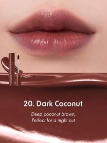 Rom&nd Romand 持久保湿唇彩 20 深椰子色，5.5克/0.2盎司，Romand 液体唇膏，唇彩，保湿亮泽妆效，持久显色，MLBB（My Lips But Better，我的嘴唇，但更美），滋养保湿，高显色度，打造自然透明妆效，日常唇彩，韩国化妆品，礼盒装