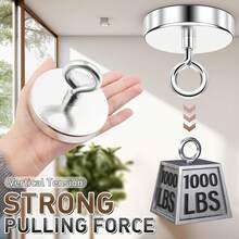 1 nam châm dụng cụ câu cá siêu mạnh, nam châm tròn chịu lực cao, nam châm neodymium cỡ lớn dùng để gỡ thẻ, lực hút mạnh, công suất cao, thích hợp cho việc thu hồi đồ vật ở hồ, sông, bãi biển và sân vườn. - Bạc - Xem 5