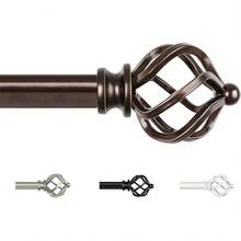 Curtain Window Rods - Antique Silver - View 7