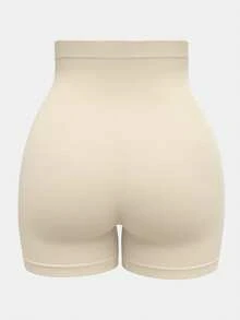 Maternity High Waist Belly Support Shorts, With Expandable Abdominal Support Panel, Suitable For Prenatal Yoga - Beige - View 7