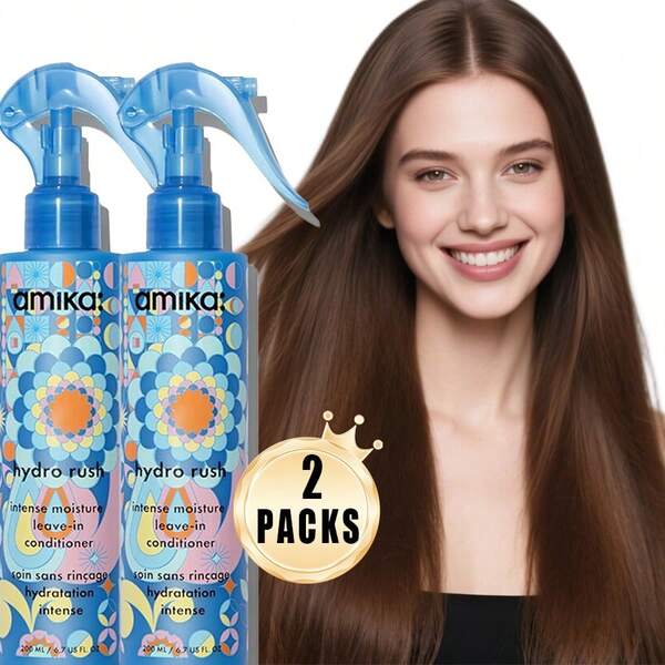 1pcs Amika Hydro Rush Intense Moisture Leave-In Conditioner With Hyaluronic Acid And Hair Keratin,Hair Care Products,Suitable For Both Men And Women,Essential Products For Daily Life,Halloween Gift