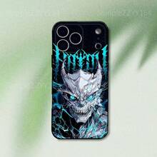 Funda de teléfono con diseño de Kaiju No 8 compatible con iPhone 17, 16, 15, 14, 13, 12, Pro, Max, Plus, E, SE4, Air, Mini, de color negro y material suave - Z1 - Ver 2