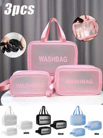 时尚女士便携式化妆包，双层哑光干湿分离洗漱包，旅行化妆品收纳包，美容包，化妆包，化妆品整理包，洗漱包，游泳健身包，男女通用洗漱包，旅行化妆包，宿舍必备，返校行李箱，女士和女孩学生化妆品整理包，礼品