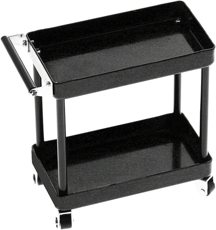 Organizadores de herramientas, carro de herramientas Rendimiento duradero Fiable y práctico Fácil de montar para taller de garaje para accesorios RC(negro) - Negro - Ver 1