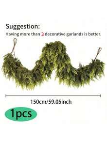 1 szt./3 szt. (3 różne rozmiary do wyboru) Sztuczne winorośle sosnowe do dekoracji świątecznych, dekoracja pokoju na Boże Narodzenie, sztuczne winorośle sosnowe, możliwość wykonania wianka świątecznego, wiszący sztuczny wieniec sosnowy z ochroną UV, świąteczna dekoracja domu, zimowa zielona girlanda, bieżnik na kominek, ozdoba stołu na święta - Wielokolorowe - Zobacz 12