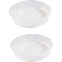 2pcs Metal Round Bird Feeders Tray, Wild Birds Seed Feeder Tray, Bird Mesh Tray Outdoor Accessory Humming Feeder Station - 水碗*2 - 查看 2