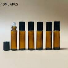 精油瓶套装：1/2/6 件装琥珀色滚珠滴管瓶 - 您的 DIY 入门套装，带电子秤，方便调配完美精油，便于携带