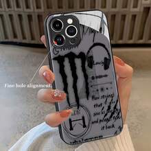 Funda gráfica Monster Vibes compatible con teléfonos ,  17,  16 Pro Max,  15 Pro Max,  13 y  12. Fabricada en TPU, ofrece protección contra golpes y caídas. Ideal para amantes de la música y el arte, como regalo de cumpleaños o para darle un toque de estilo a tu colección de dispositivos. - Negro - Ver 3