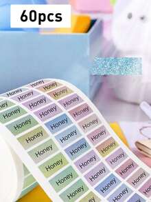 Custom Waterproof Stickers, Personalized Name Labels With Colorful Background For Kids School Supplies And Office Essentials - Style 1 - View 8