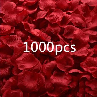 1000pcs/2000pcs Artificial Rose Petals, Faux Rose Petals, Romantic Non-Woven Imitation Rose Petals, Red/White/Blue/Pink Rose Petals, Suitable For Wedding, Valentine's Day Gift Decoration, Celebration Decoration, Home Decor, Romantic Handmade Scattering Flowers, Non-Woven Material, Layered Petals, Scattering Flowers, Confession Petals, Filler, Home Decor, Anniversary Decoration, Valentine's Day Decoration