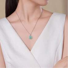 1件新款中国风不锈钢佛像吊坠项链，优雅独特的小众设计，女士适用 - 人像項鍊 - 查看 5