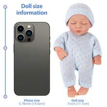 全新 7 英寸硅胶重生娃娃，全身乙烯基逼真新生婴儿娃娃，迷你逼真小雕像，热销跨境产品