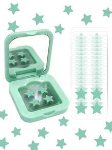 60 piezas/Caja Pegatinas de estrella lindas - Pegatinas faciales, sin alcohol, sin fragancia, suaves en la piel, fáciles de aplicar, resistentes al agua, ideales para decoraciones de fiesta, pegatinas faciales, espejos de maquillaje, adecuadas para maquillaje, decoración de habitaciones, tocador, viajes, dormitorio, accesorios de maquillaje, colores: rosa, negro, amarillo, blanco, verde, multicolor, tono de piel. Incluye 1 paquete de 40 piezas/hoja - Negro - Ver 13