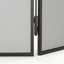 HOMCOM Fireplace Screen, 3-Panel Folding Fireplace Screen, Fire Protection Screen For Living Room, Bedroom, Metal, 96 X 56, Black - 1 - View 6