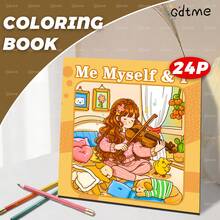 GDTME Un libro para colorear sobre el poder de las niñas: adecuado como regalo de Acción de Gracias, cumpleaños o graduación, se puede regalar a novias, familiares o amigos, la portada usa papel perlado, páginas interiores de 120g, 7.9x7.9 pulgadas - El poder de las chicas - Ver 14