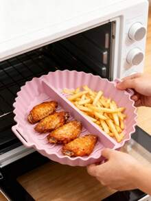 2 siatki w nowym stylu wielokrotnego użytku silikonowe wkładki do frytkownicy powietrznej, wielokrotnego użytku mata do pieczenia w frytkownicy powietrznej, silikonowa tacka do frytkownicy powietrznej odporna na wysokie temperatury, kompatybilna ze wszystkimi frytkownicami powietrznymi, wkładka do blachy do pieczenia z przegródkami do frytkownicy powietrznej, narzędzia kuchenne/akcesoria kuchenne/akcesoria elektryczne, akcesoria kuchenne na Boże Narodzenie, Halloween, imprezy świąteczne, imprezy