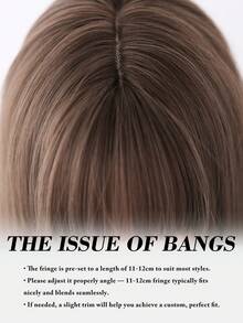 7JHH WIGS 高品质22英寸长直亚麻棕色假发，女士款，蓬松合成假发带刘海，外观自然，采用非常柔软的耐热合成纤维制成，全机织，美观大方，适合女孩参加音乐节、派对、街头服饰、万圣节角色扮演、动漫或服装搭配等场合。 - 棕色 - 查看 7