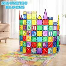 Magnetic Building Blocks 40/64/100pcs Set Magnetic Construction Blocks Magnetic Game Board Dress-Up Role Play Set STEM Educational Building Stacking Game Montessori Learning Toy Children Boys Girls Gift Kindergarten Preschool Toy Mixed Colors - Multicolor - View 10